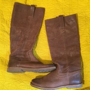 Frye Leather Riding Boots Celia X Stitch